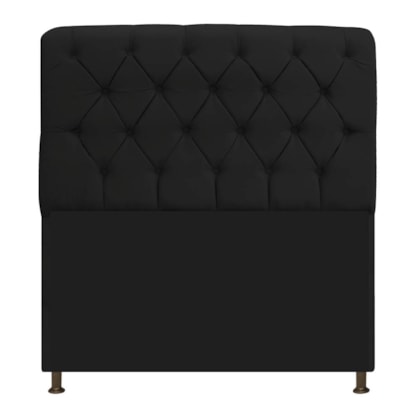 Cabeceira Lady Estofada Capitonê 160 cm para Cama Box Queen Suede Preto Quarto - AM Decor