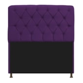 Cabeceira Lady Estofada Capitonê 160 cm para Cama Box Queen Suede Roxo Quarto - AM Decor