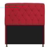 Cabeceira Lady Estofada Capitonê 160 cm para Cama Box Queen Suede Vermelho Quarto - AM Decor