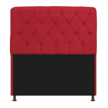 Cabeceira Lady Estofada Capitonê 160 cm para Cama Box Queen Suede Vermelho Quarto - AM Decor