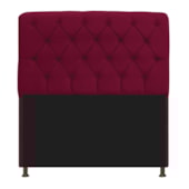 Cabeceira Lady Estofada Capitonê 195 cm para Cama Box King Suede Bordô Quarto - AM Decor