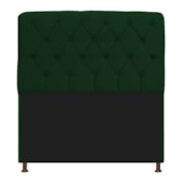 Cabeceira Lady Estofada Capitonê 90 cm para Cama Box Solteiro Suede Verde Quarto - AM Decor