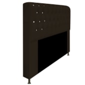 Cabeceira Lady Estofada com Strass 140 cm para Cama Box de Casal Corano Marrom Quarto - AM Decor