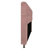 Cabeceira Lady Estofada com Strass 140 cm para Cama Box de Casal Suede Rosê Quarto - AM Decor
