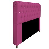 Cabeceira Lady Estofada com Strass 160 cm para Cama Box Queen Corano Pink Quarto - AM Decor