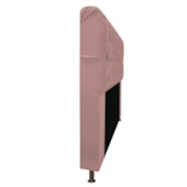 Cabeceira Lady Estofada com Strass 160 cm para Cama Box Queen Suede Rosê Quarto - AM Decor