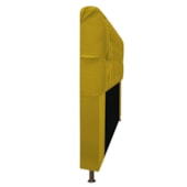 Cabeceira Lady Estofada com Strass 195 cm para Cama Box King Suede Amarelo Quarto - AM Decor