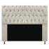 Cabeceira Lady Estofada com Strass 195 cm para Cama Box King Suede Bege Quarto - AM Decor