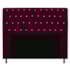 Cabeceira Lady Estofada com Strass 195 cm para Cama Box King Suede Bordô Quarto - AM Decor