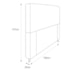 Cabeceira Lady Estofada com Strass 195 cm para Cama Box King Suede Bordô Quarto - AM Decor