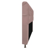 Cabeceira Lady Estofada com Strass 90 cm para Cama Box Solteiro Suede Rosê Quarto - AM Decor