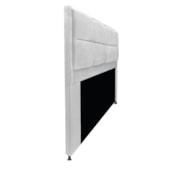 Cabeceira Munique 140 cm Casal Suede Branco AM Decor