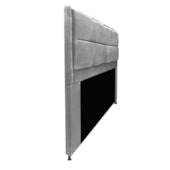Cabeceira Munique 140 cm Casal Suede Cinza AM Decor