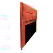 Cabeceira Munique 140 cm Casal Suede Terracota AM Decor
