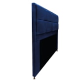 Cabeceira Munique 160 cm Queen Size Suede Azul Marinho AM Decor