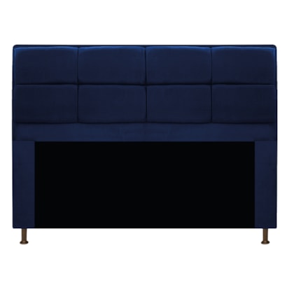 Cabeceira Munique 195 cm King Size Suede Azul Marinho AM Decor