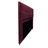 Cabeceira Munique 195 cm King Size Suede Bordô AM Decor