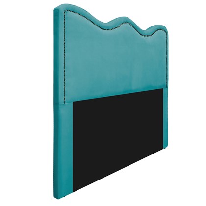 Cabeceira Queen Bari P02 160 cm para cama Box Suede Azul Turquesa - Amarena Móveis