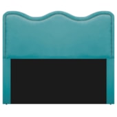 Cabeceira Queen Bari P02 160 cm para cama Box Suede Azul Turquesa - Amarena Móveis