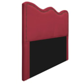 Cabeceira Queen Bari P02 160 cm para cama Box Suede Vermelho - Amarena Móveis