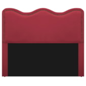 Cabeceira Queen Bari P02 160 cm para cama Box Suede Vermelho - Amarena Móveis