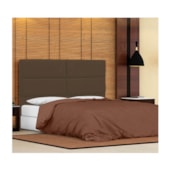 Cabeceira Queen Berlim P04 160 cm Suede Marrom TCA 942 - Amarena Móveis