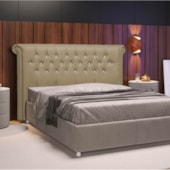 Cabeceira Queen Brescia P04 160 cm Suede Bege TCA 941 - Amarena Móveis