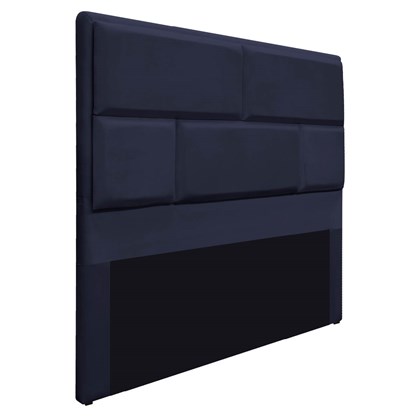 Cabeceira Queen Brick P02 160 cm para cama Box Corano Azul Marinho - Amarena Móveis