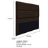 Cabeceira Queen Brick P02 160 cm para cama Box Corano Marrom - Amarena Móveis