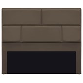Cabeceira Queen Brick P02 160 cm para cama Box Suede Marrom - Amarena Móveis