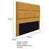 Cabeceira Queen Brick P02 160 cm para cama Box Suede Mostarda - Amarena Móveis