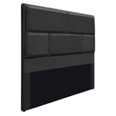 Cabeceira Queen Brick P02 160 cm para cama Box Suede Preto - Amarena Móveis