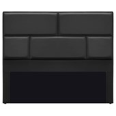 Cabeceira Queen Brick P02 160 cm para cama Box Suede Preto - Amarena Móveis