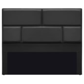 Cabeceira Queen Brick P02 160 cm para cama Box Suede Preto - Amarena Móveis