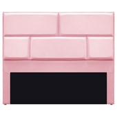 Cabeceira Queen Brick P02 160 cm para cama Box Suede Rosa Bebê - Amarena Móveis