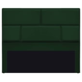 Cabeceira Queen Brick P02 160 cm para cama Box Suede Verde - Amarena Móveis