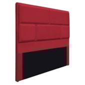 Cabeceira Queen Brick P02 160 cm para cama Box Suede Vermelho - Amarena Móveis