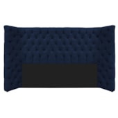 Cabeceira Queen Everest P02 160 cm para cama Box Suede Azul Marinho - Amarena Móveis