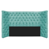 Cabeceira Queen Everest P02 160 cm para cama Box Suede Azul Tiffany - Amarena Móveis