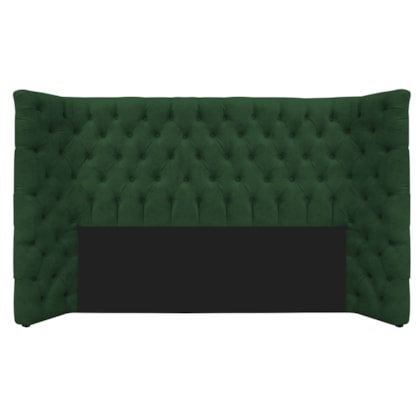 Cabeceira Queen Everest P02 160 cm para cama Box Suede Verde - Amarena Móveis