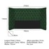 Cabeceira Queen Everest P02 160 cm para cama Box Suede Verde - Amarena Móveis