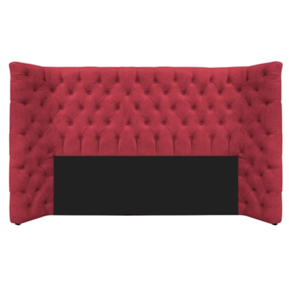 Cabeceira Queen Everest P02 160 cm para cama Box Suede Vermelho - Amarena Móveis