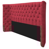 Cabeceira Queen Everest P02 160 cm para cama Box Suede Vermelho - Amarena Móveis