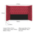 Cabeceira Queen Everest P02 160 cm para cama Box Suede Vermelho - Amarena Móveis