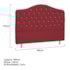 Cabeceira Queen Florence P04 160 cm Suede  Vermelho TCA 53 - Amarena Móveis