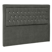 Cabeceira Queen Iasi P04 160 cm Suede Cinza Escuro TCA 958 - Amarena Móveis