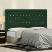 Cabeceira Queen Iasi P04 160 cm Suede Verde TCA 947 - Amarena Móveis