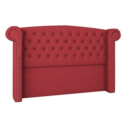 Cabeceira Queen  Lyon P04 160 cm Suede  Vermelho TCA 53 - Amarena Móveis