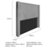 Cabeceira Queen Minsk P02 160 cm para cama Box Corano Cinza - Amarena Móveis