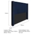 Cabeceira Queen Minsk P02 160 cm para cama Box Suede Azul Marinho - Amarena Móveis